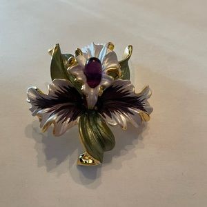 Gorgeous Iris flower pin